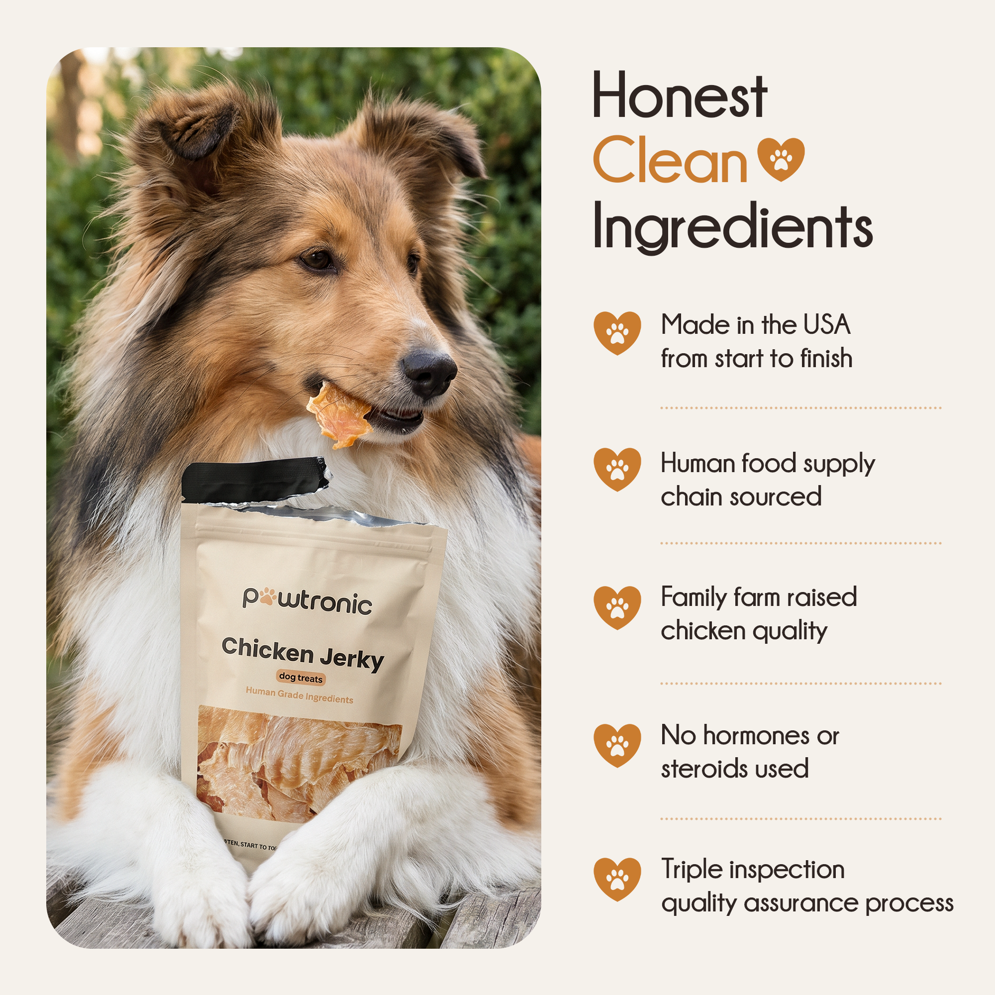 Natural Chicken Jerky Dog Treats 3 Pack