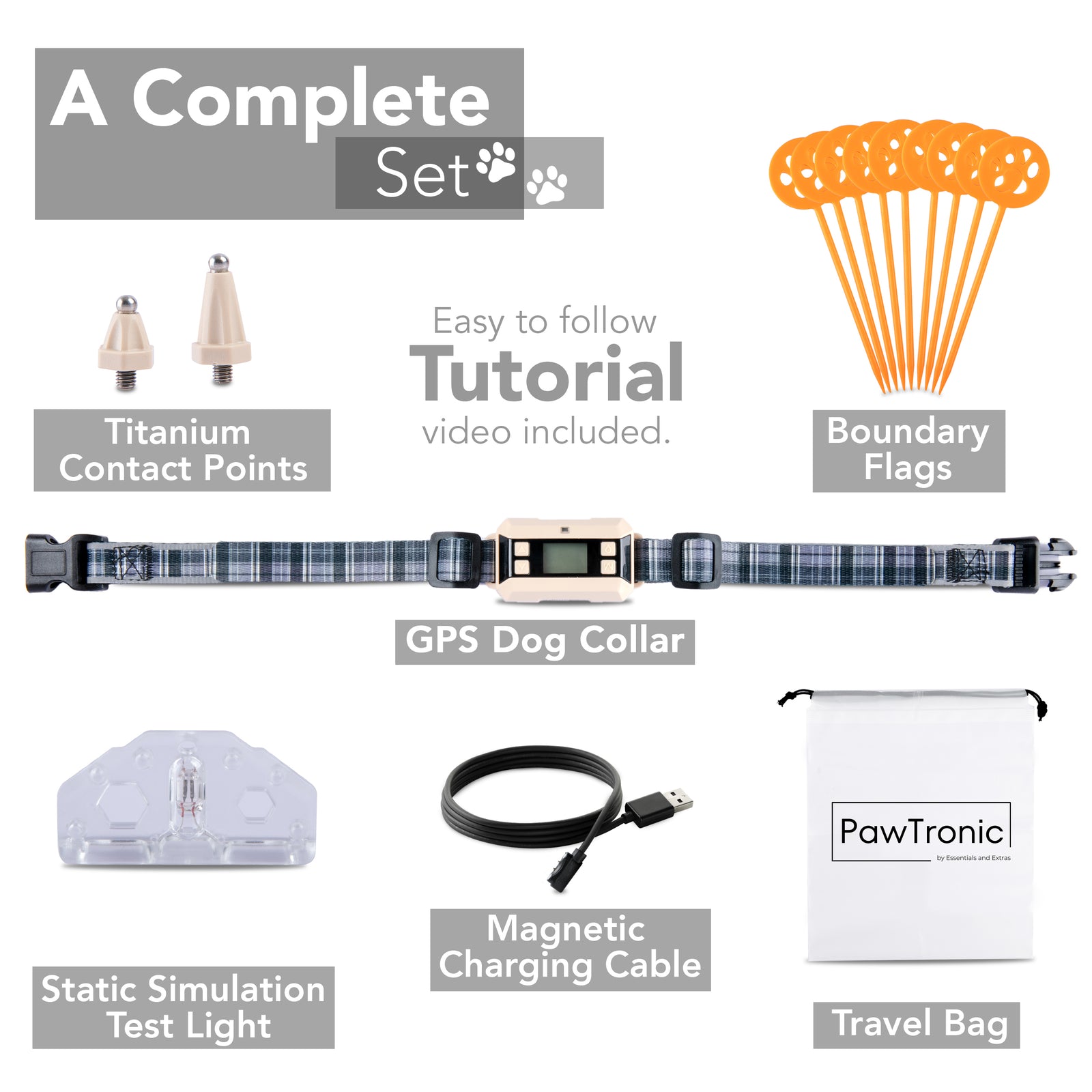 PawTronic GPS Dog Fence Collar - Wireless Dog Collar
